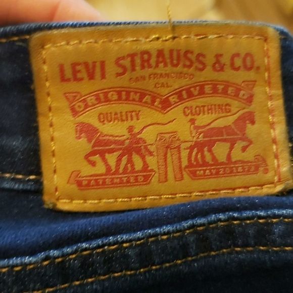 Levi's 711 Skinny Dark Wash Ladies Jeans 25 - Picture 5 of 7